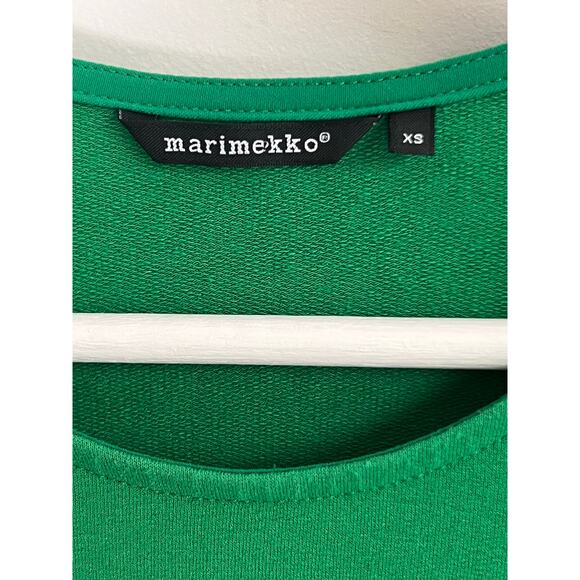 Marimekko Long Sleeve Round Neck Tunic T-Shirt Kelly Green Women's Size XS - Picture 4 of 8